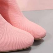 جزمة شكل جورب حذاء كعب مكتنز سهل الارتداء