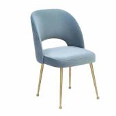 كرسي طعام بارجل ذهبية معدنية